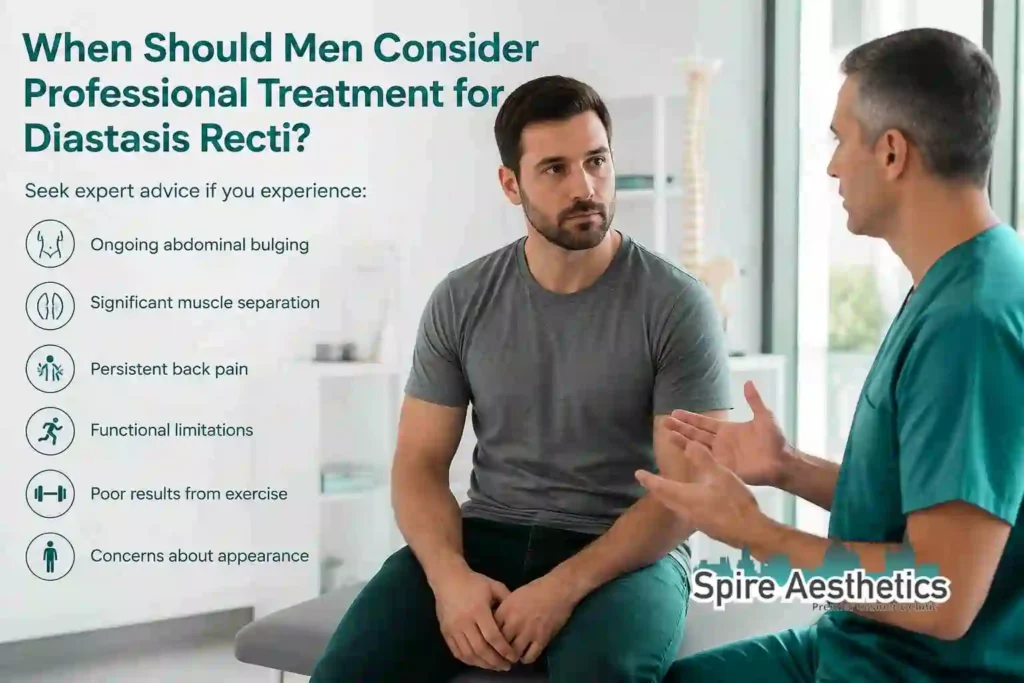 When Should Men Consider Professional Treatment for Diastasis Recti Shepperton Green?