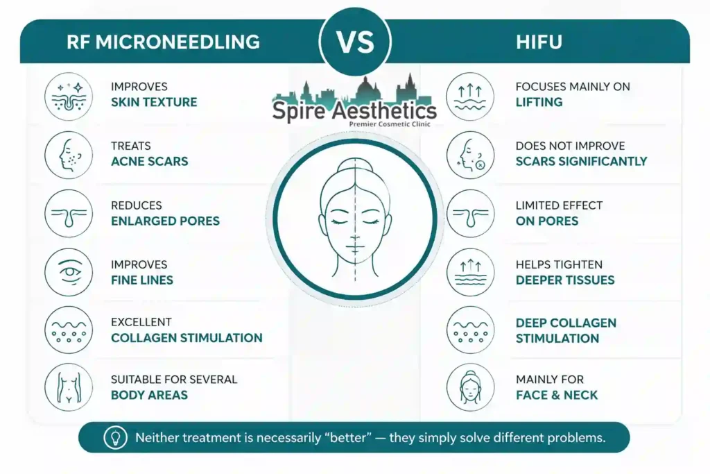 RF Microneedling vs HIFU: Which Treatment Gives Better Results Shepperton Green?
